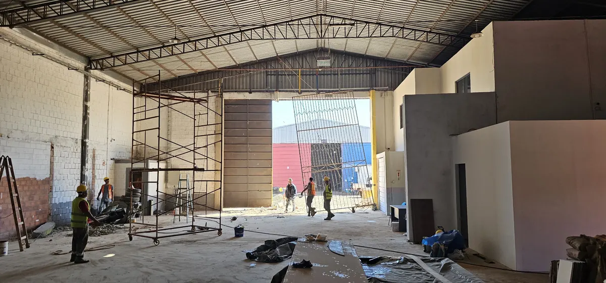 Nave durante la remodelación