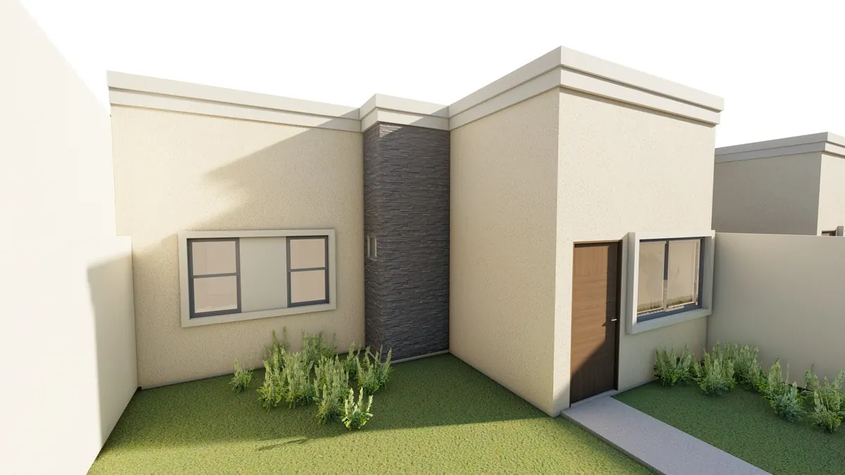 Fachada · Casa con terreno en Capiatá (render)