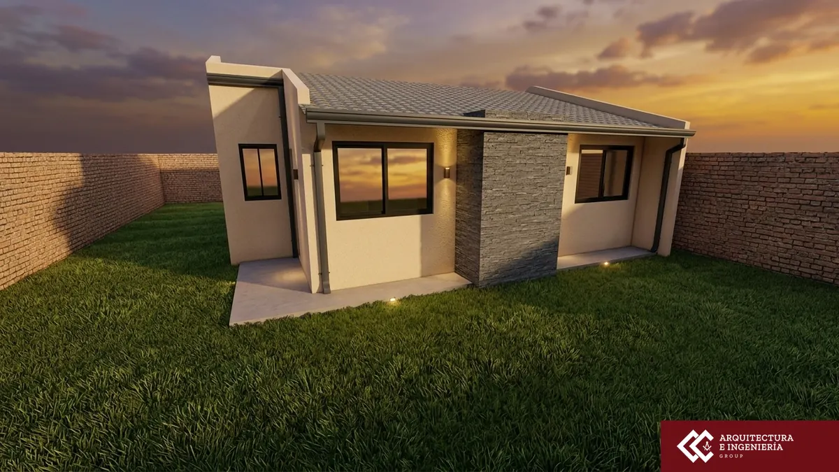 Vista exterior · Modelo 002 (render)