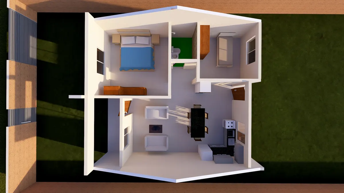 Planta · Modelo 005 (render)