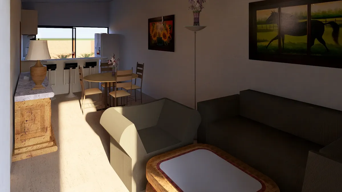 Sala y comedor · Modelo 006 (render)