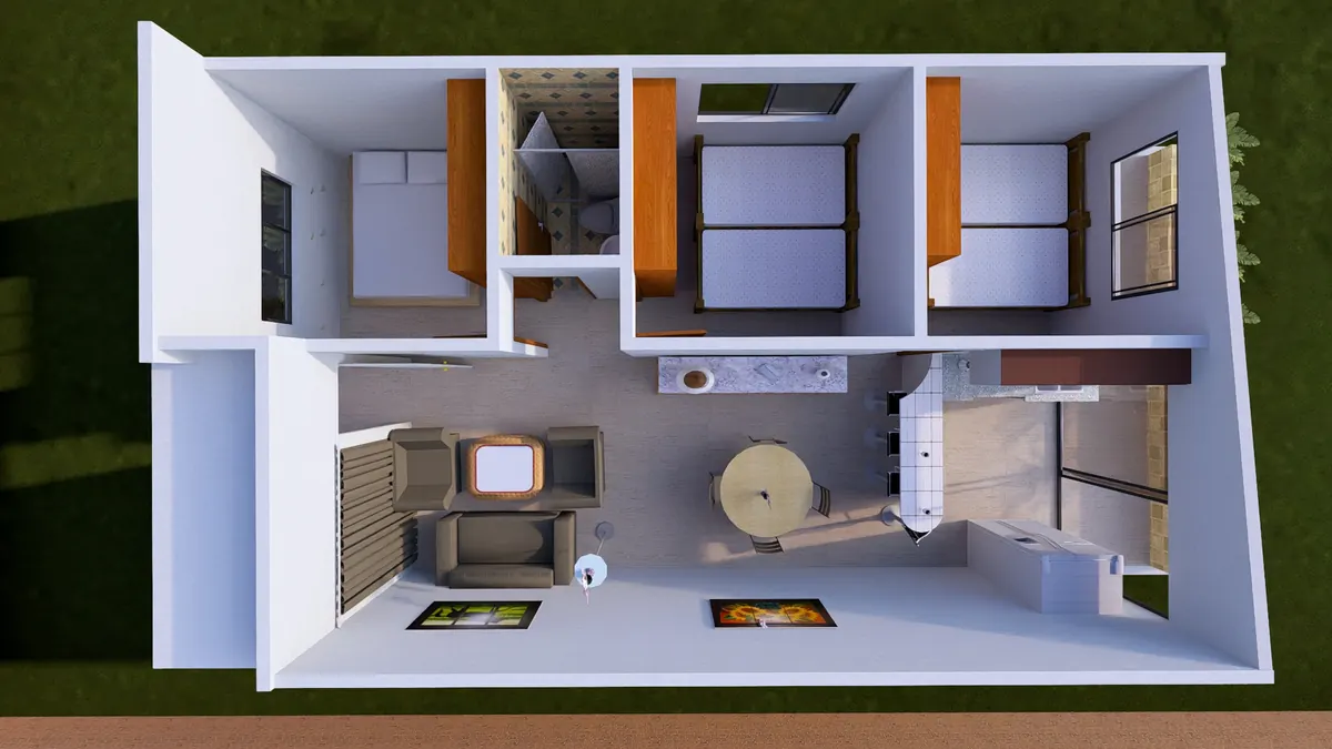 Planta · Modelo 006 (render)