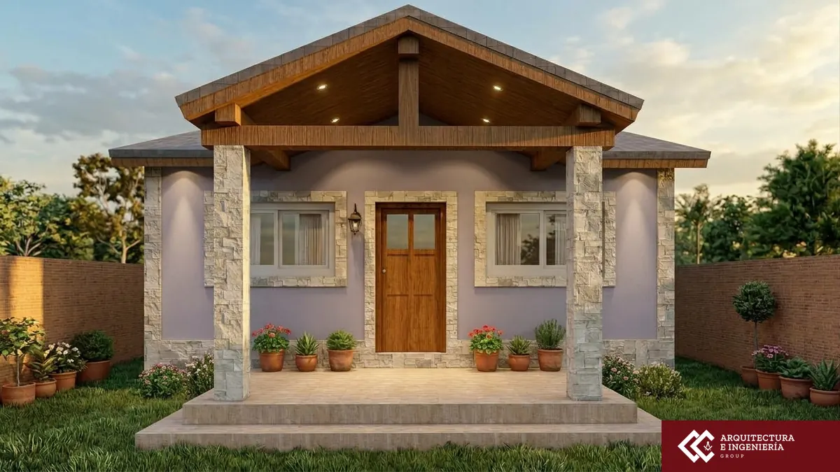 Galería de madera · Modelo 008 (render)