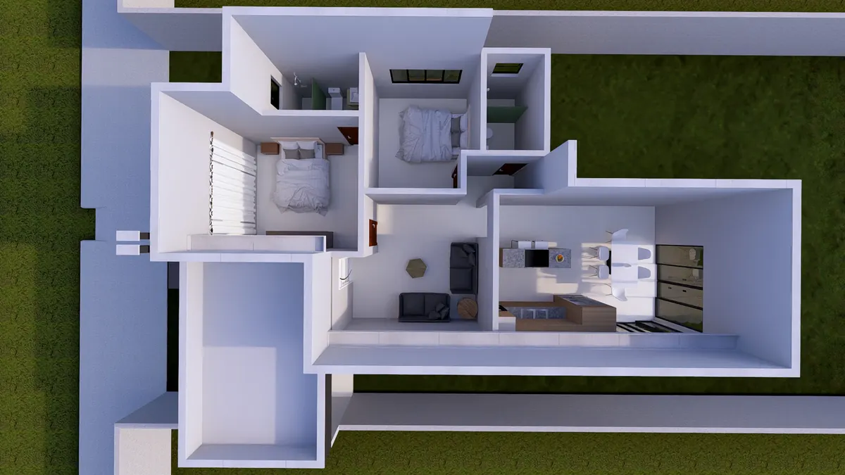 Planta · Modelo 009 (render)