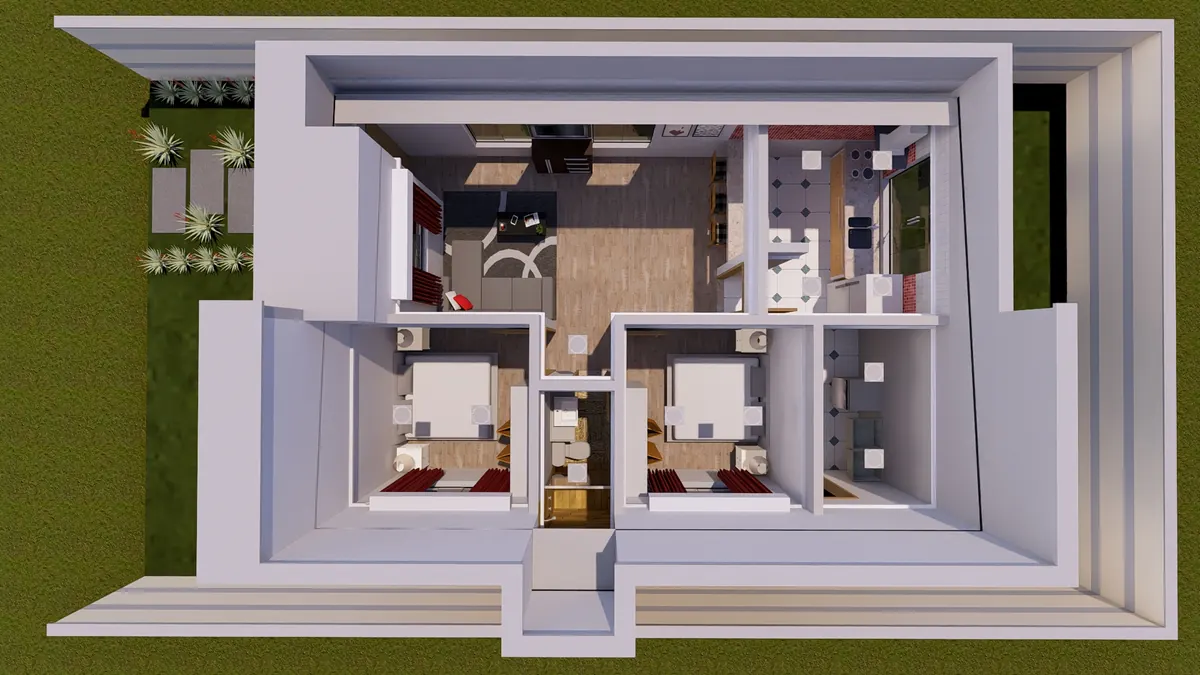 Planta · Modelo 010 (render)