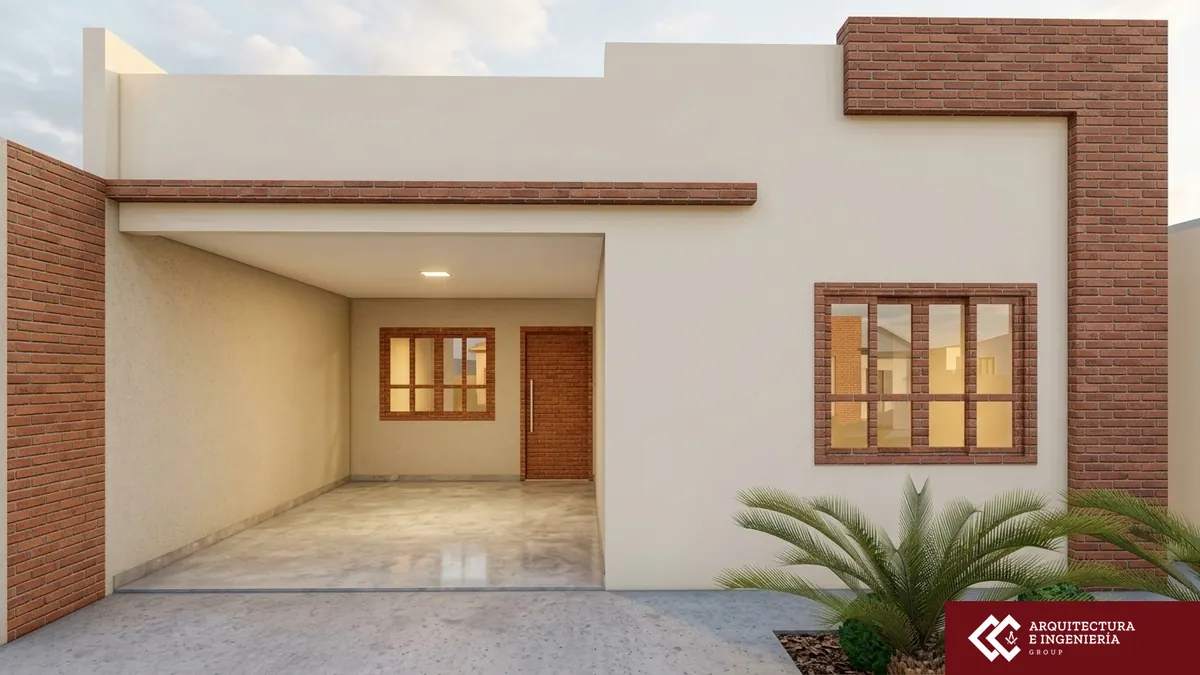 Fachada con cochera · Modelo 011 (render)