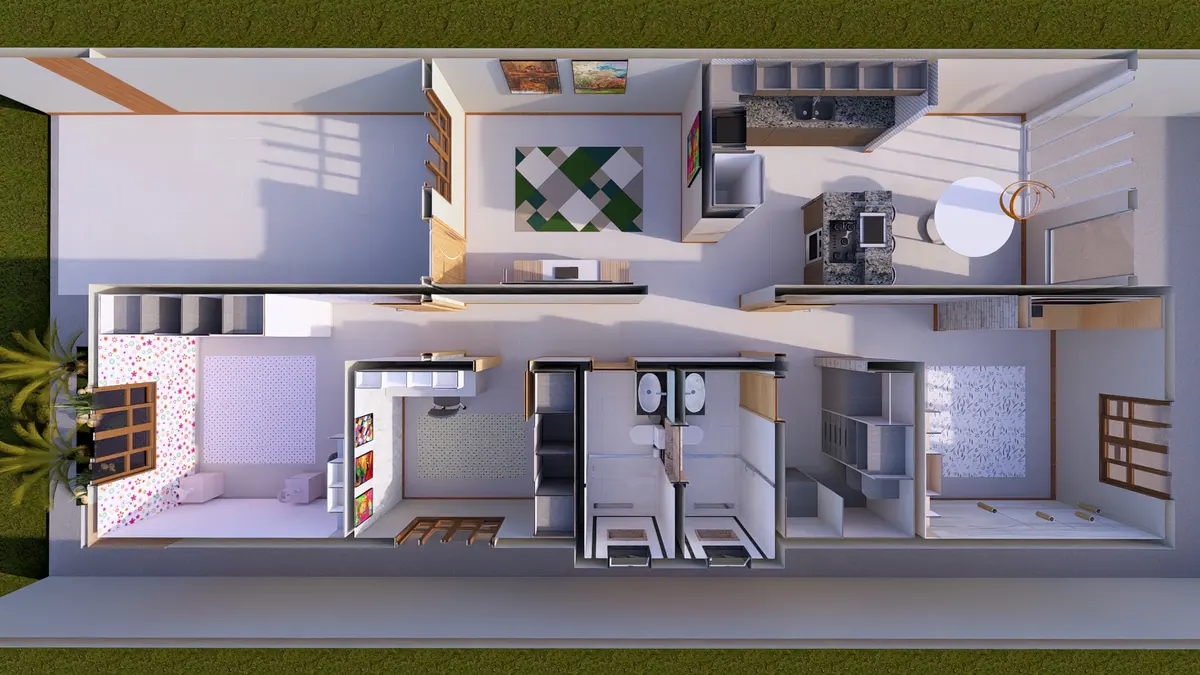 Planta · Modelo 011 (render)