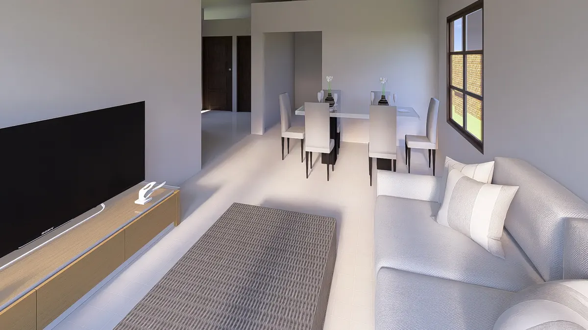 Sala y comedor · Modelo 012 (render)